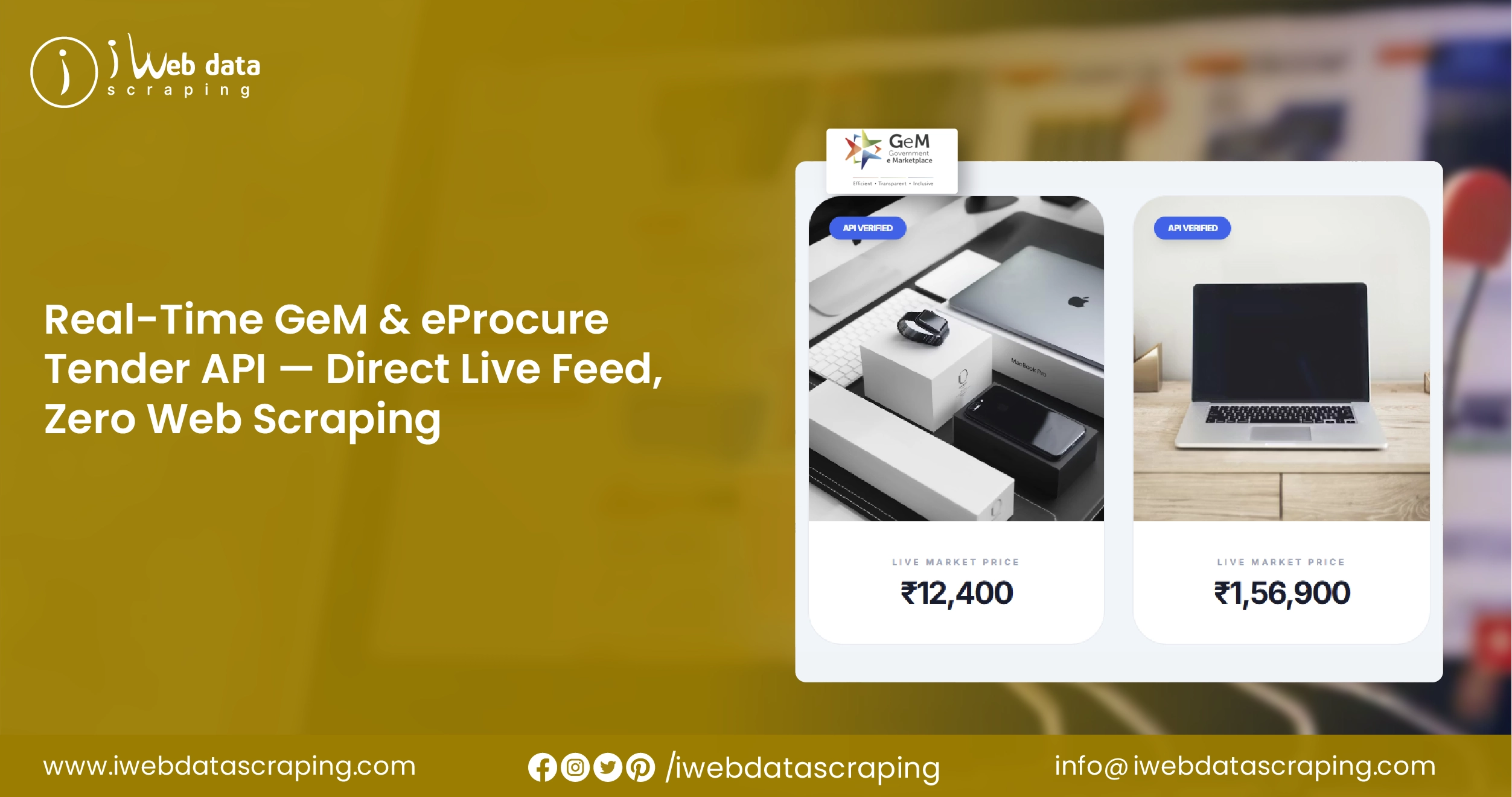 Real Time GeM & EProcure Tender API